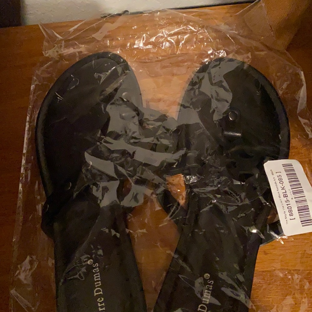 Black never worn sandals.